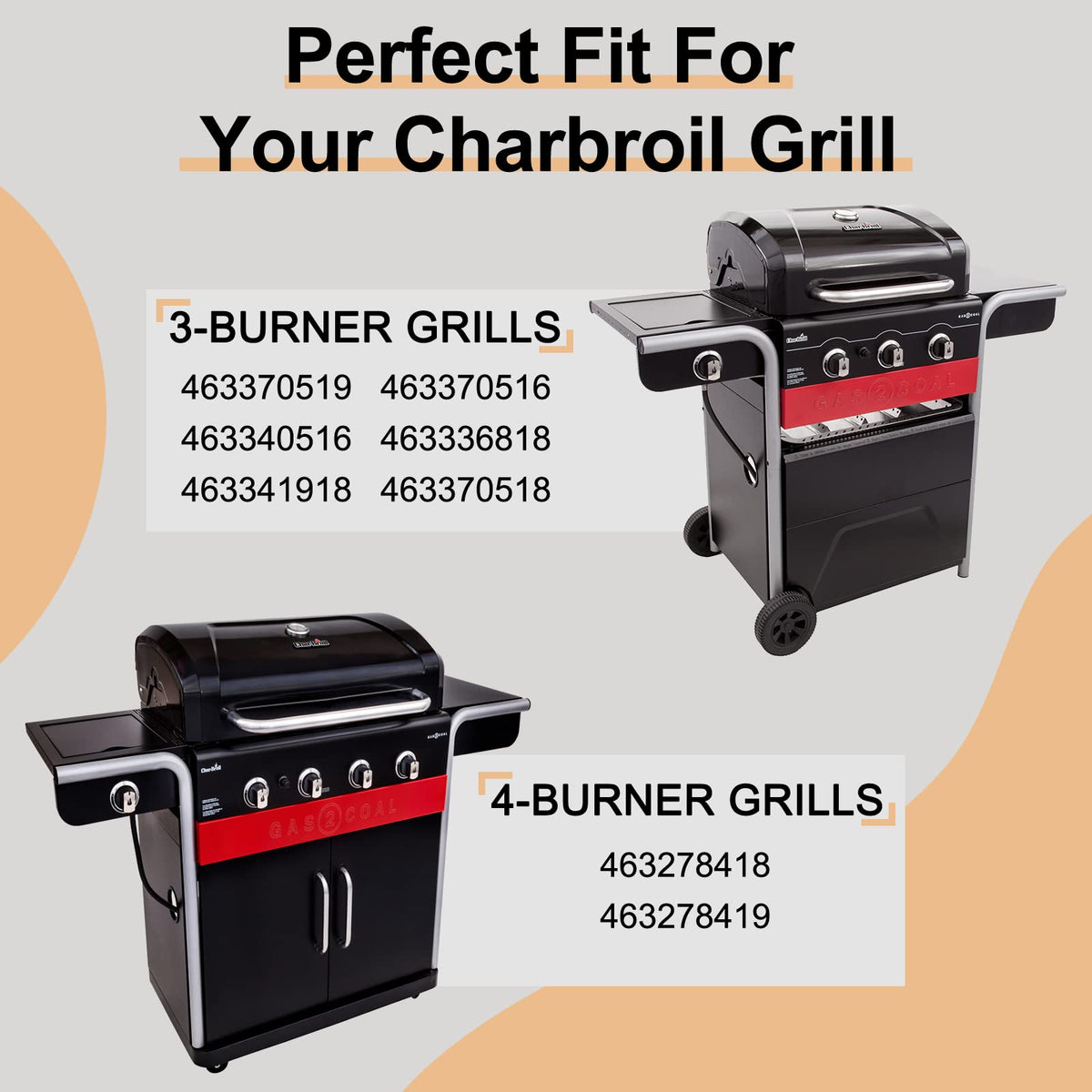 Adviace charbroil heat tent 14-1-2x4-3-8 protecting heat for even cooking