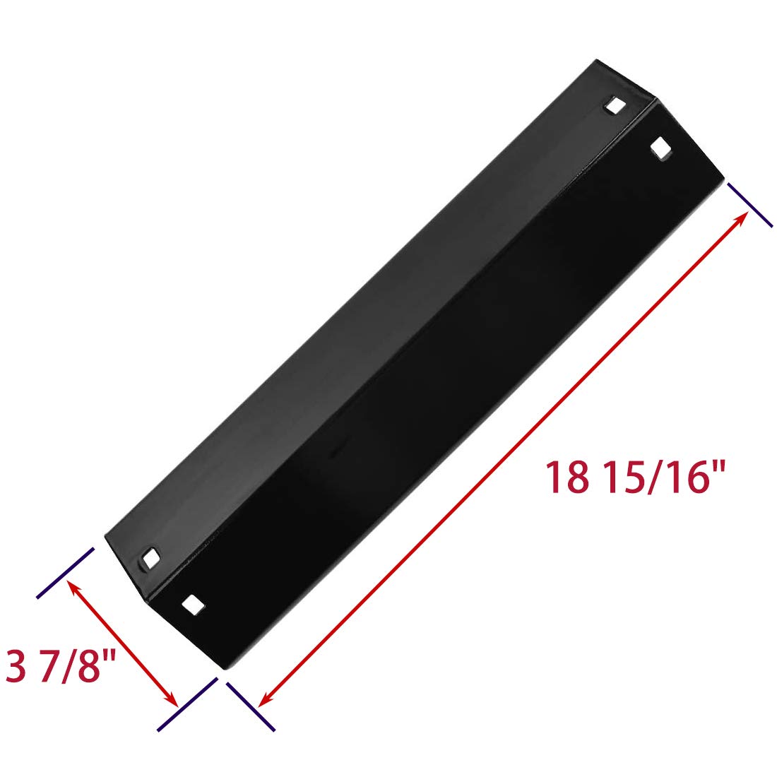 Porcelain steel material close-up showing durable heat shield.