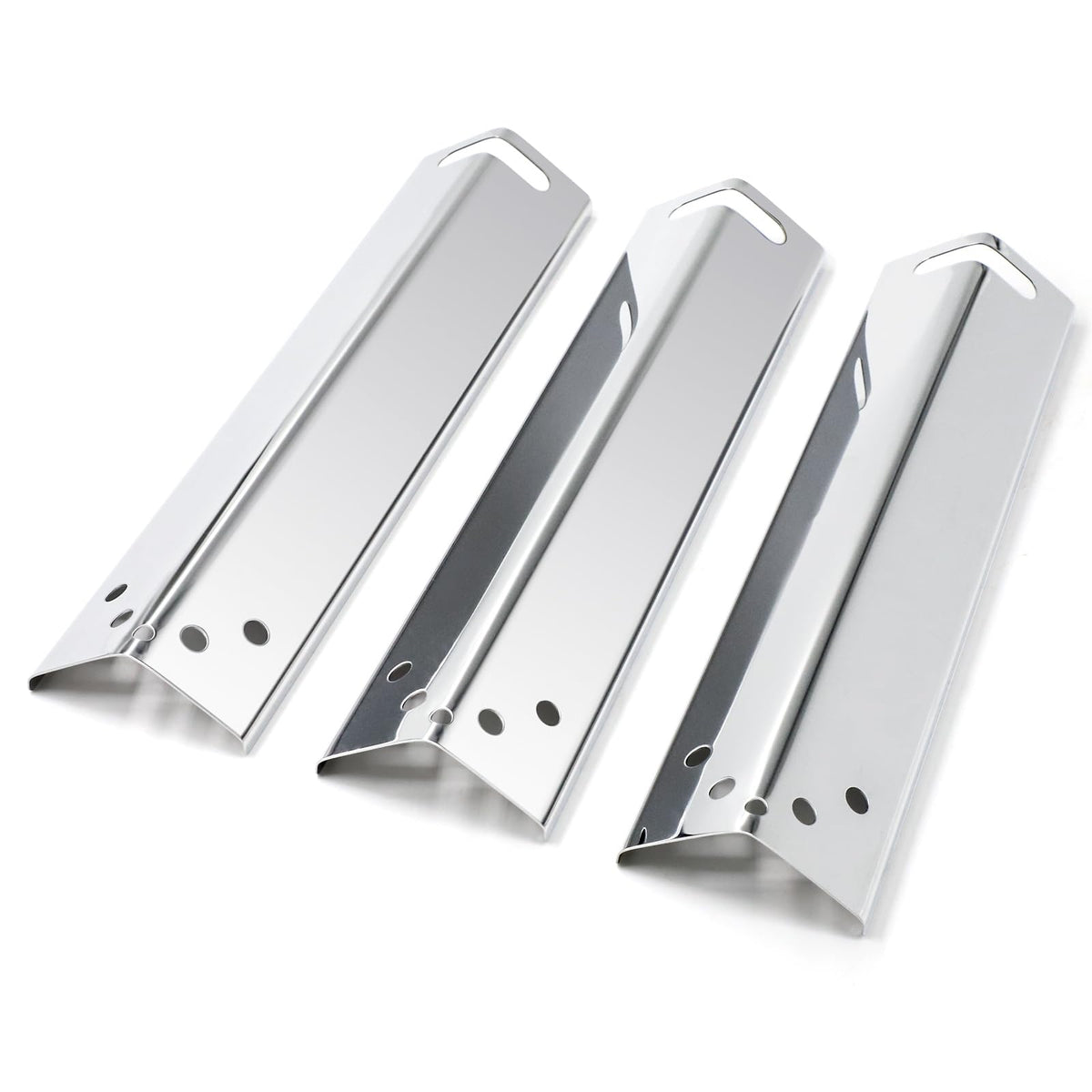Adviace heat plates close-up in stainless steel for even heat distribution.