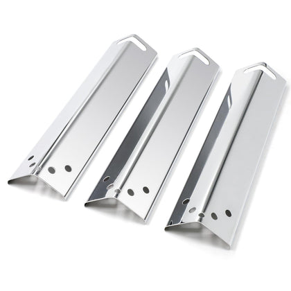 Adviace heat plates close-up in stainless steel for even heat distribution.