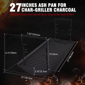 Adviace ash pan with fire grate for Char-Broil CB056-036
