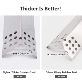 Six-pack flame tamers for Nexgrill 720-0882A support improved heat distribution.