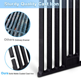 Adviace grill grates for Char-Griller 5252 heavy cast iron delivering even heat across grids