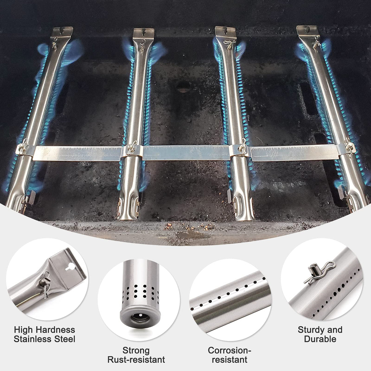 Adviace carryover tubes support flame travel with adjustable length.