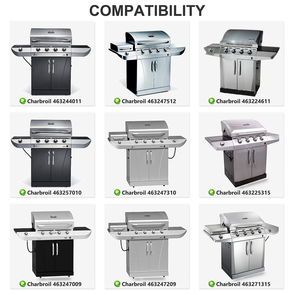 Adviace heat tents protect burners and promote uniform cooking temperatures.