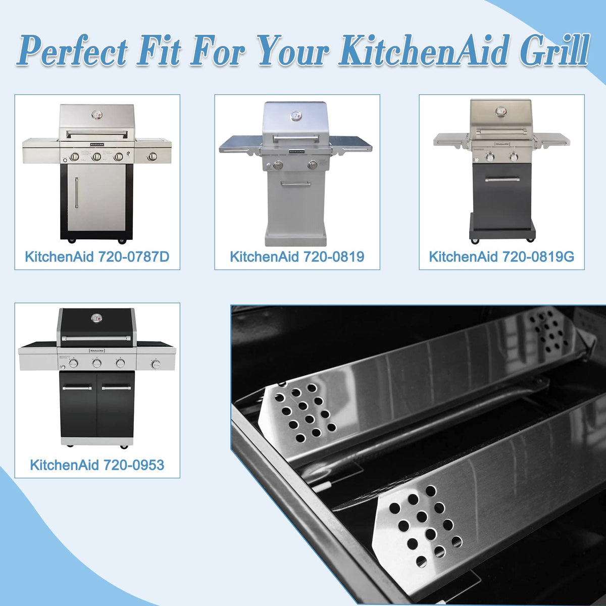 Adviace heat plate 16-1/2x4-1/2 inch durable stainless steel.