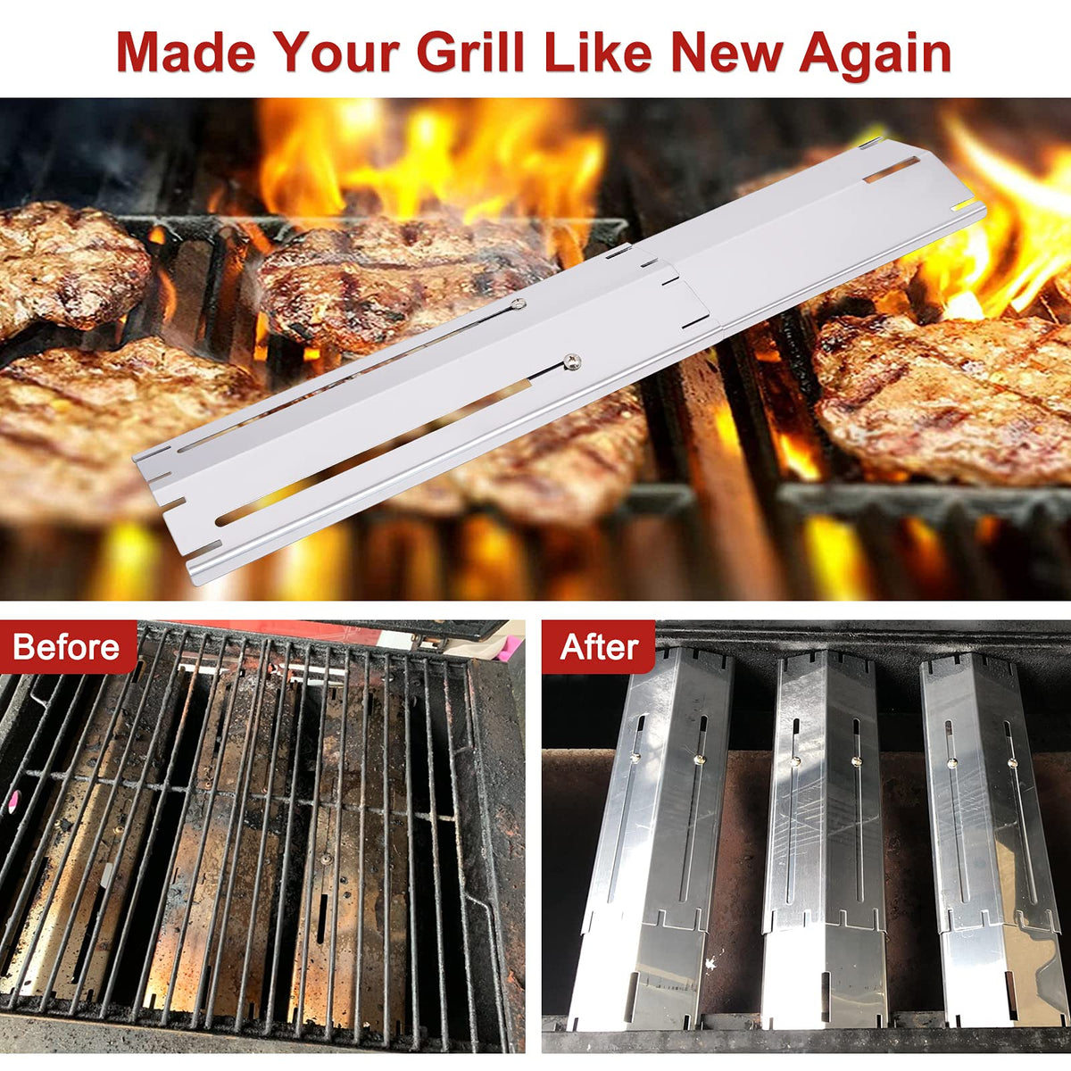 Adviace heat shields replace worn tents and restore even flame distribution.