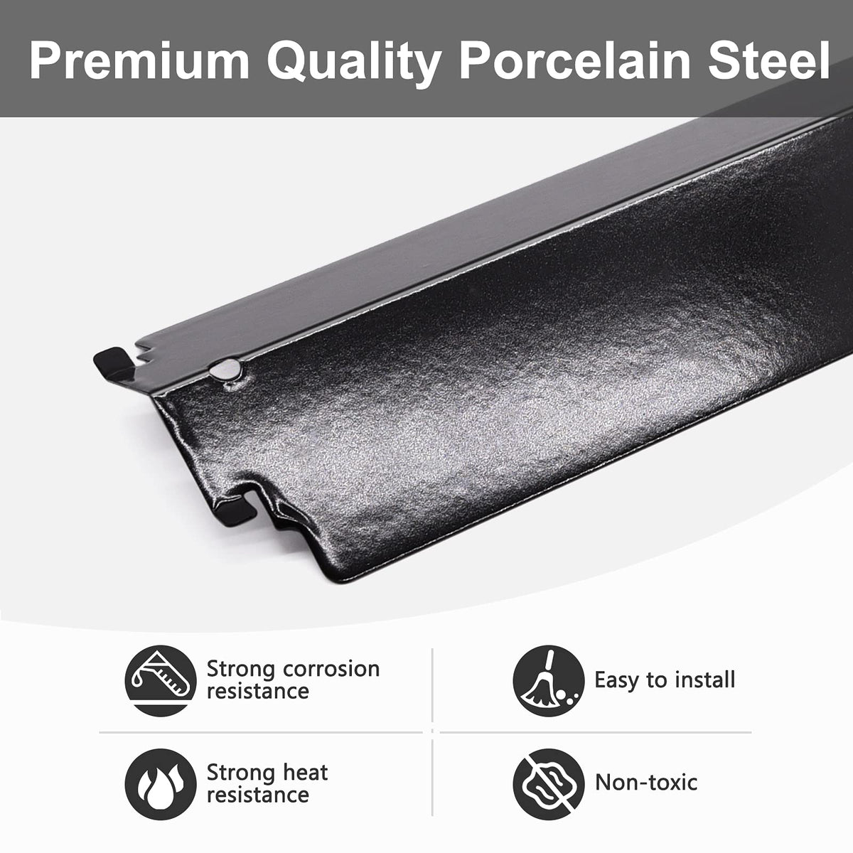 Adviace porcelain-coated heat tents shield heat and resist wear over time.