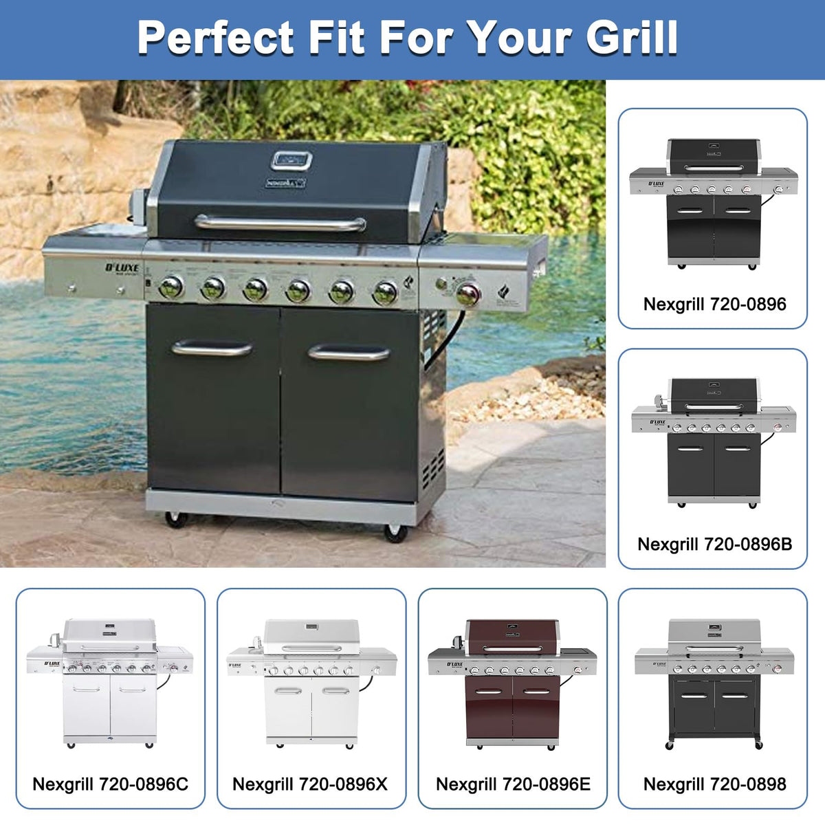 Adviace Nexgrill 6-burner grill grates improve sear quality and even cooking