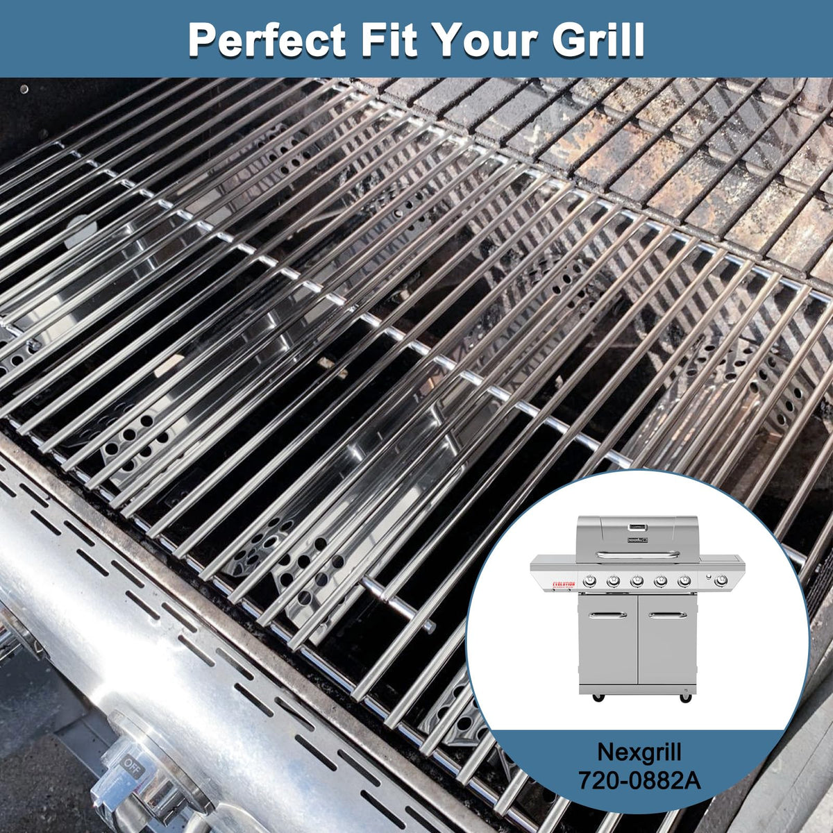 Adviace Nexgrill 720-0882A stainless steel burner tubes for reliable ignition