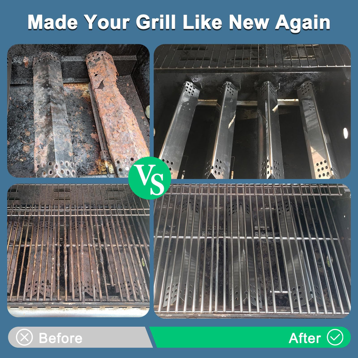 Adviace Nexgrill 720-0882A cast iron grill grates large surface for searing