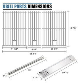 Adviace Nexgrill 720-0882A cast iron grill grates small surface for versatile cooking