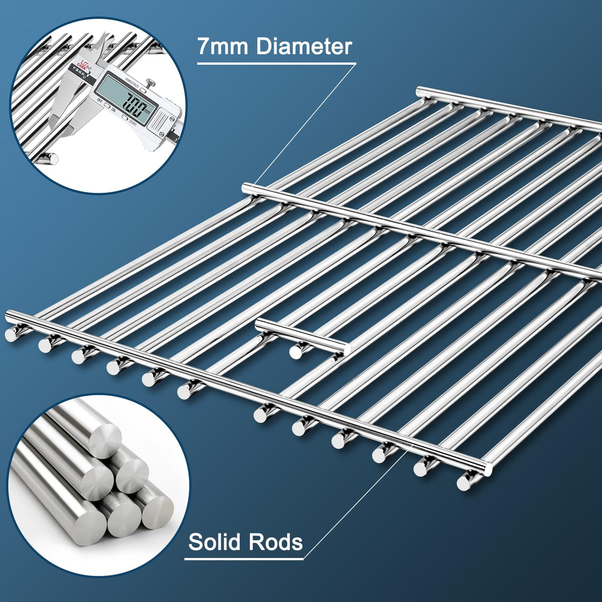 Adviace Nexgrill 720-0882A total 4 cast iron grates for Nexgrill use