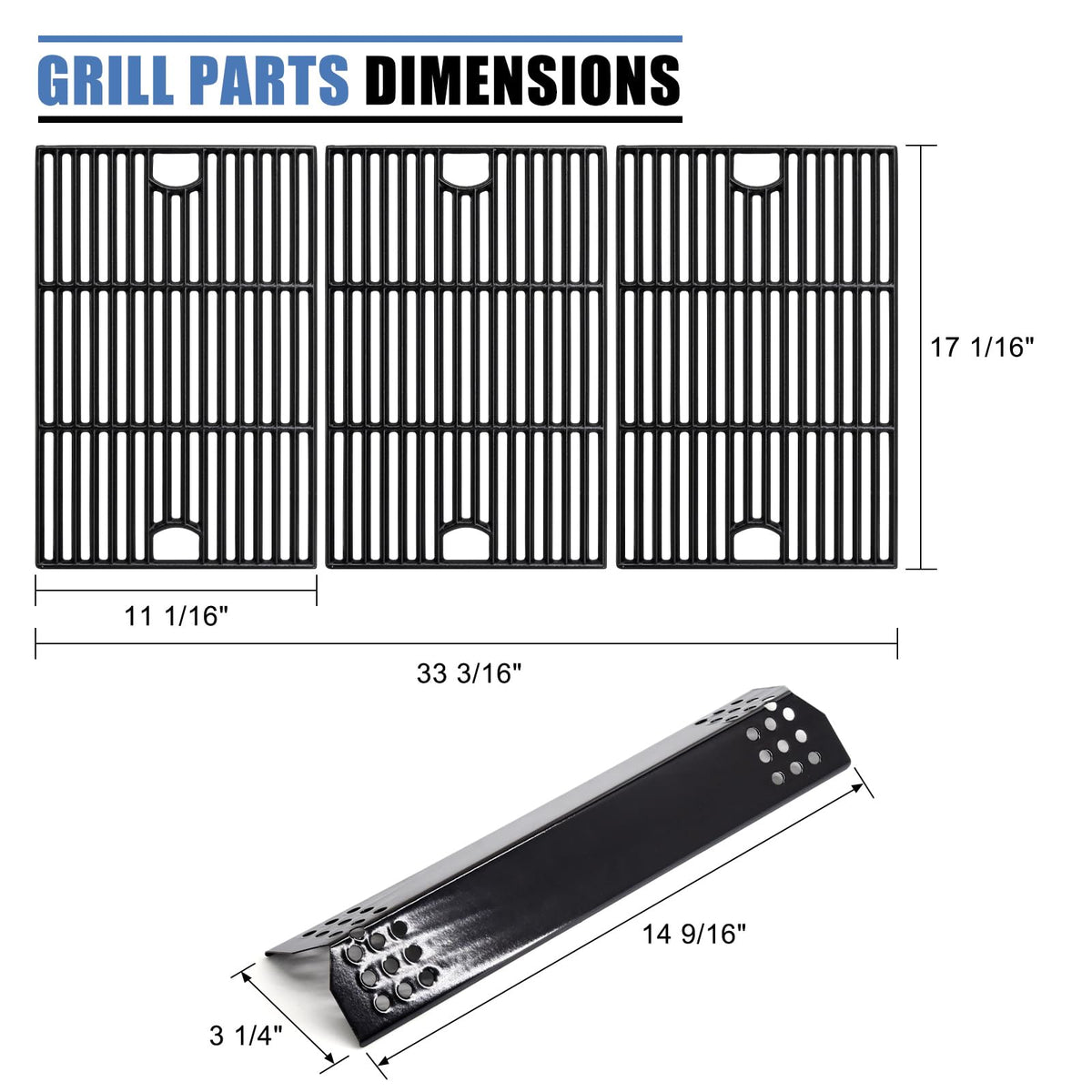 Adviace Nexgrill cast iron grill grates provide even heat and robust searing