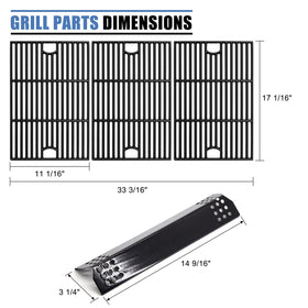 Adviace Nexgrill cast iron grill grates provide even heat and robust searing