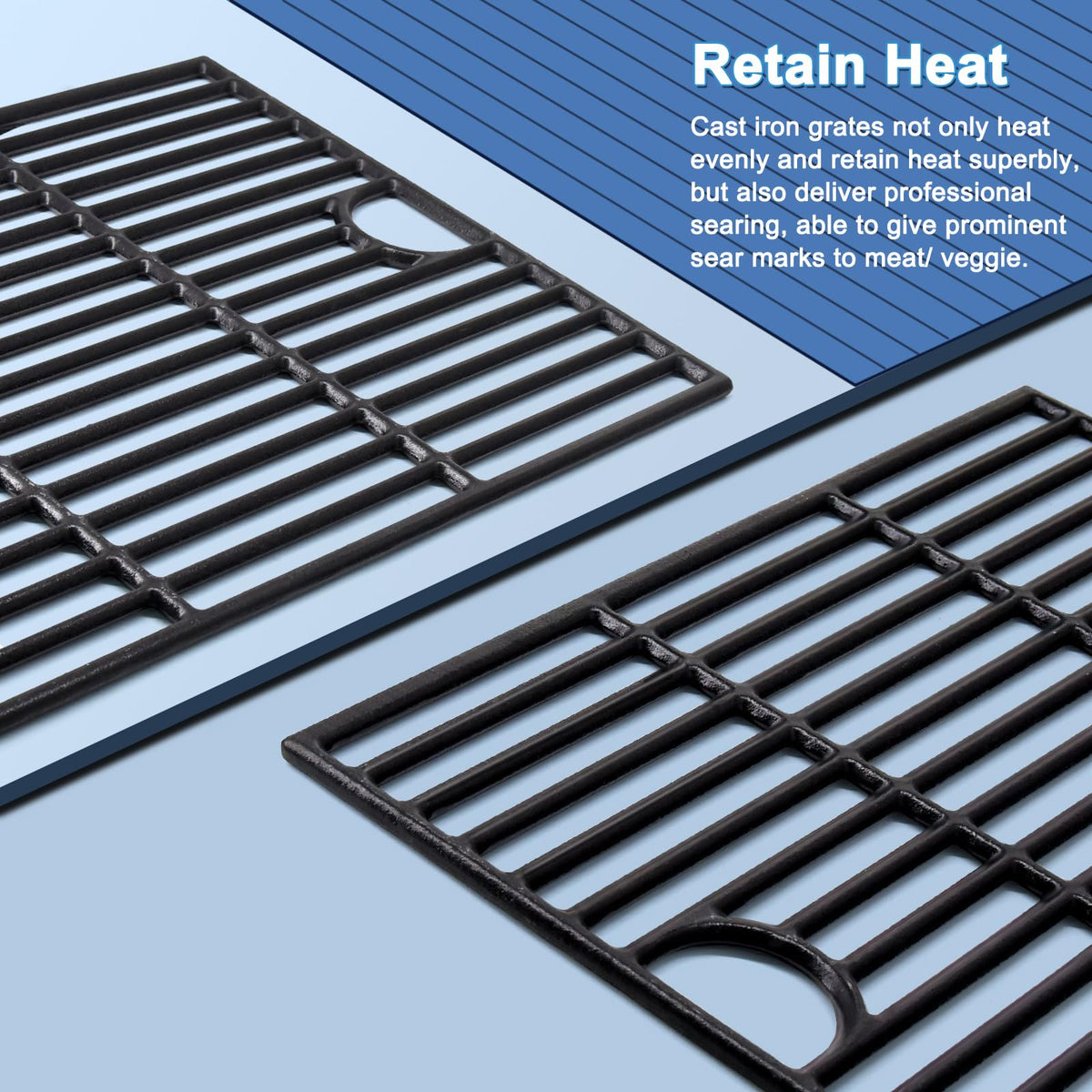 Adviace Nexgrill cooking performance cast iron for even heat
