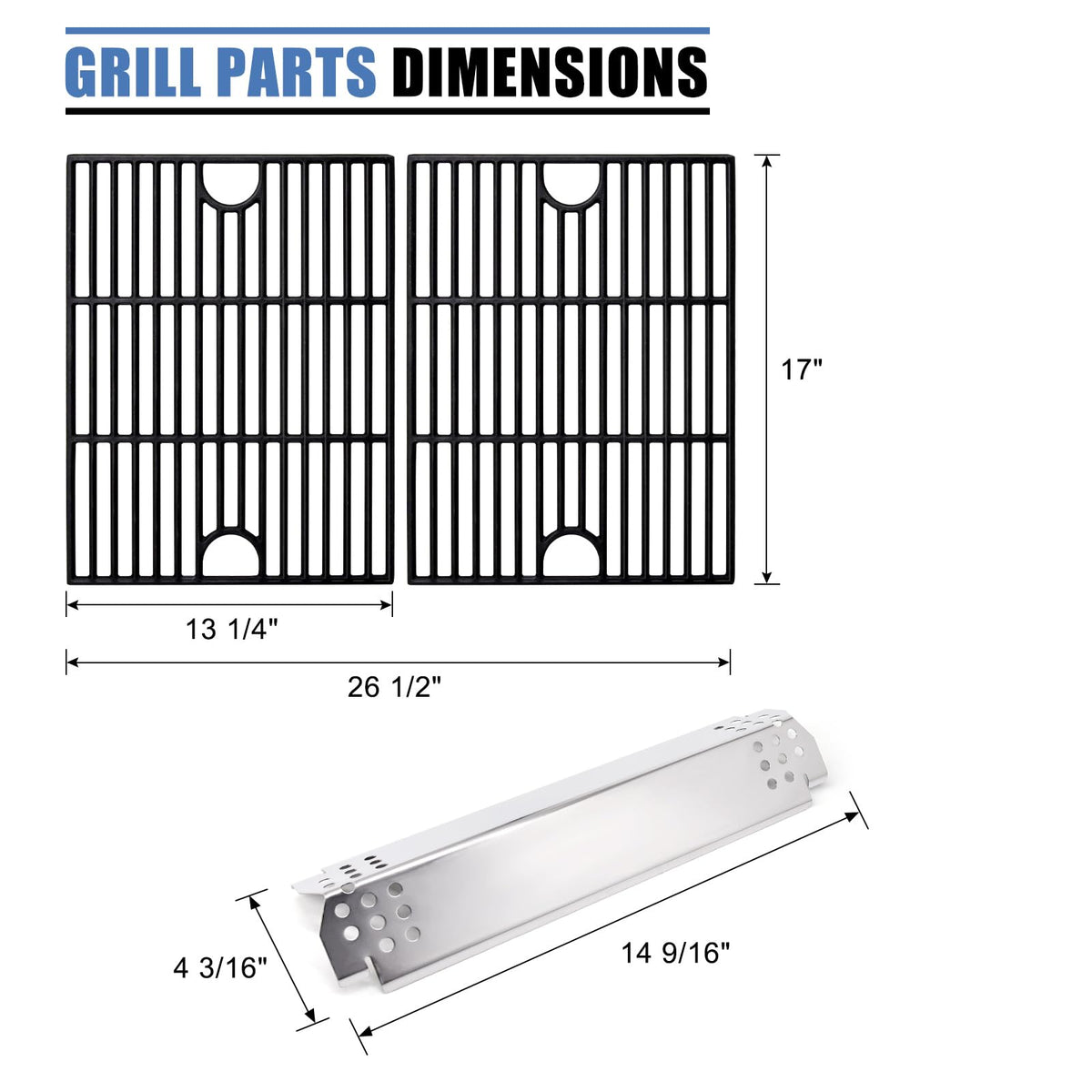Adviace Nexgrill flame tamers stainless steel for protected burners