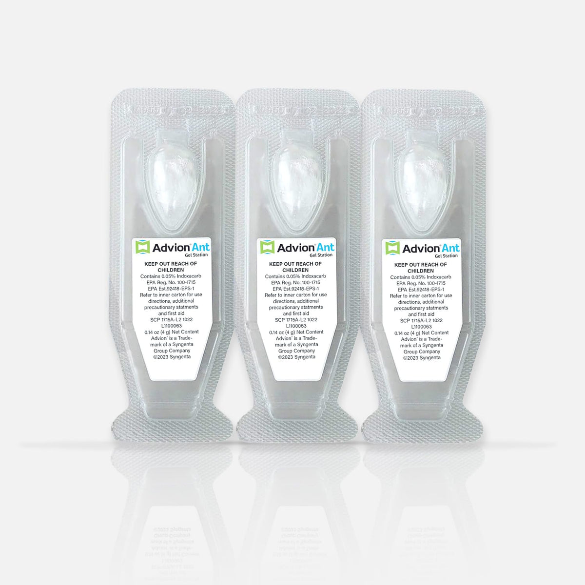 Advion Ant Gel Station trio pack ready-to-use bait for indoor and outdoor control.