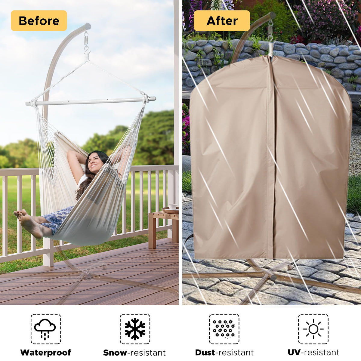 ADVOKAIR hammock chair usable indoors or outdoors for versatile spaces
