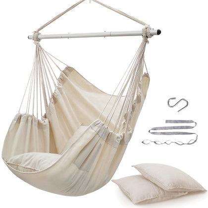 ADVOKAIR Hammock Chair with steel spreader bar for secure seating up to 500 lbs