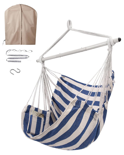 ADVOKAIR hammock chair swing with sturdy steel spread bar for family lounging outdoors
