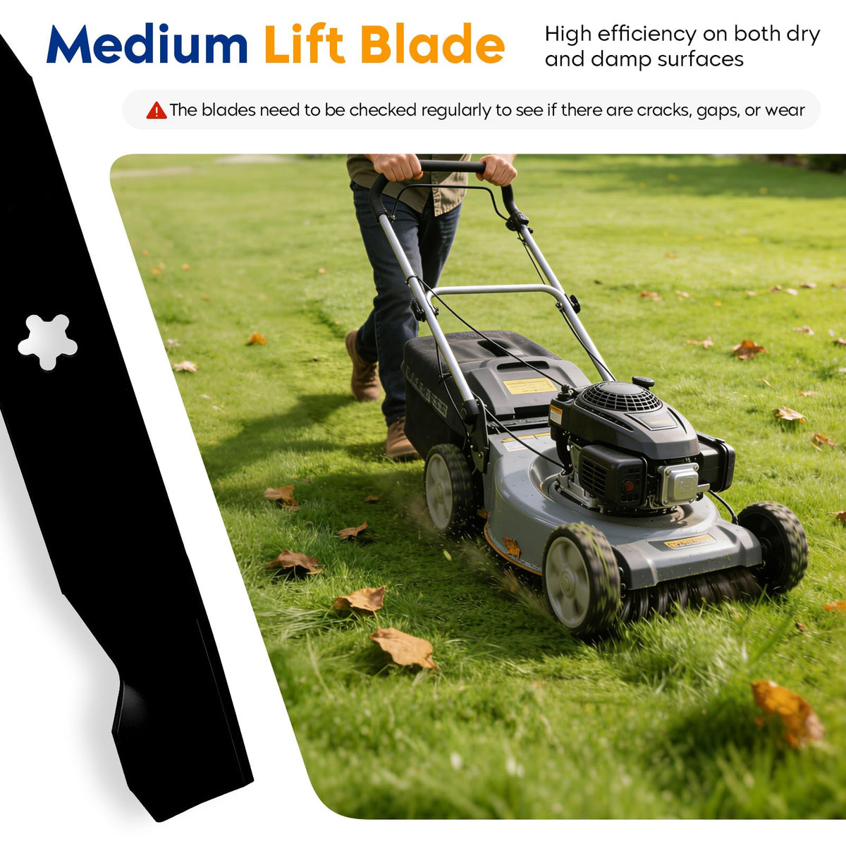 Aeagle 138971 blade with safety-painted edge for durability.