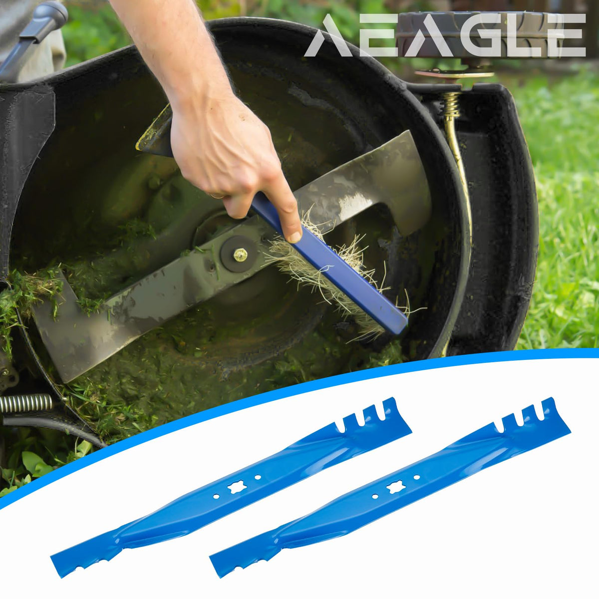 Aeagle 2-pack blade packaging with warranty details