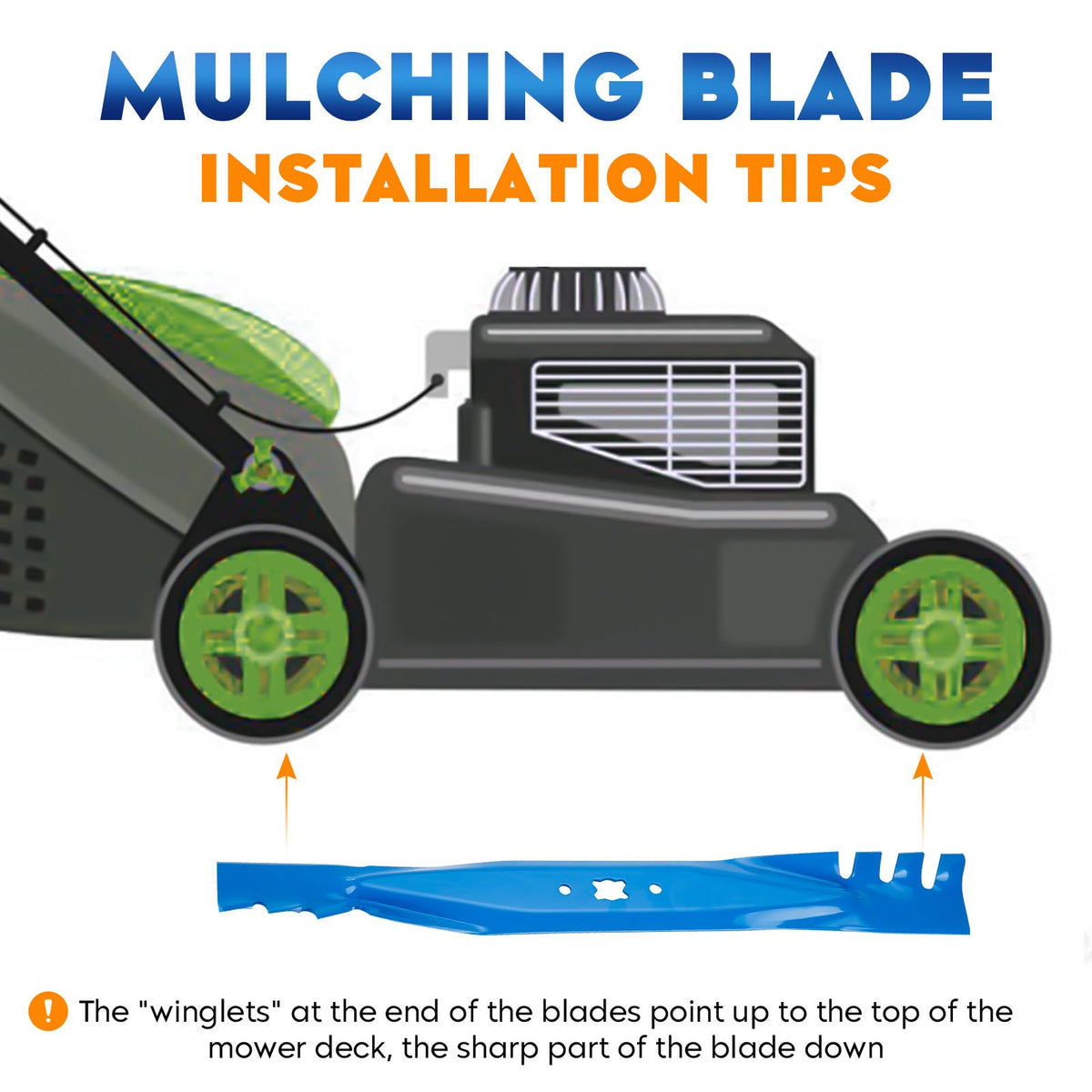 Aeagle 21-inch mower blade measured for accurate fit