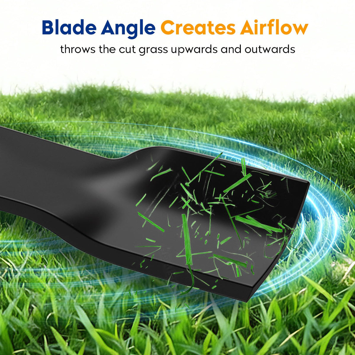 Aeagle 42-inch lawn tractor blade fitted to a John Deere deck for clean cuts