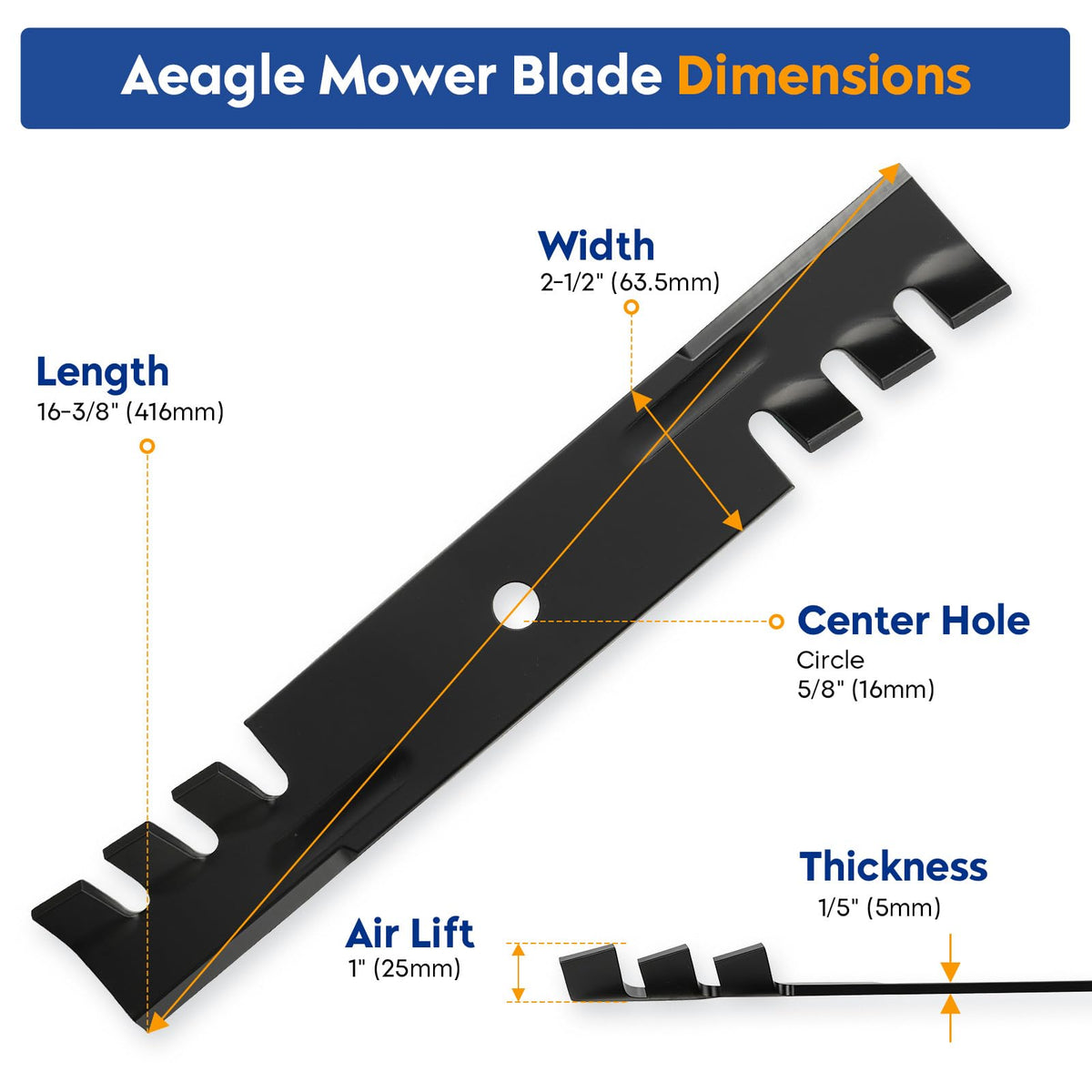 Aeagle 482461 mulching blades for Scag Freedom Z 48 deck promote efficient mowing