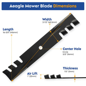 Aeagle 482461 mulching blades for Scag Freedom Z 48 deck promote efficient mowing