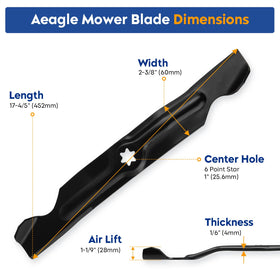 Closeup of Aeagle 6-point star blade for stable performance