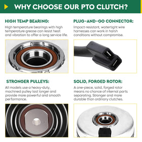 Aeagle 717-04174 clutch features a 6-inch pulley detail for proper belt fit.