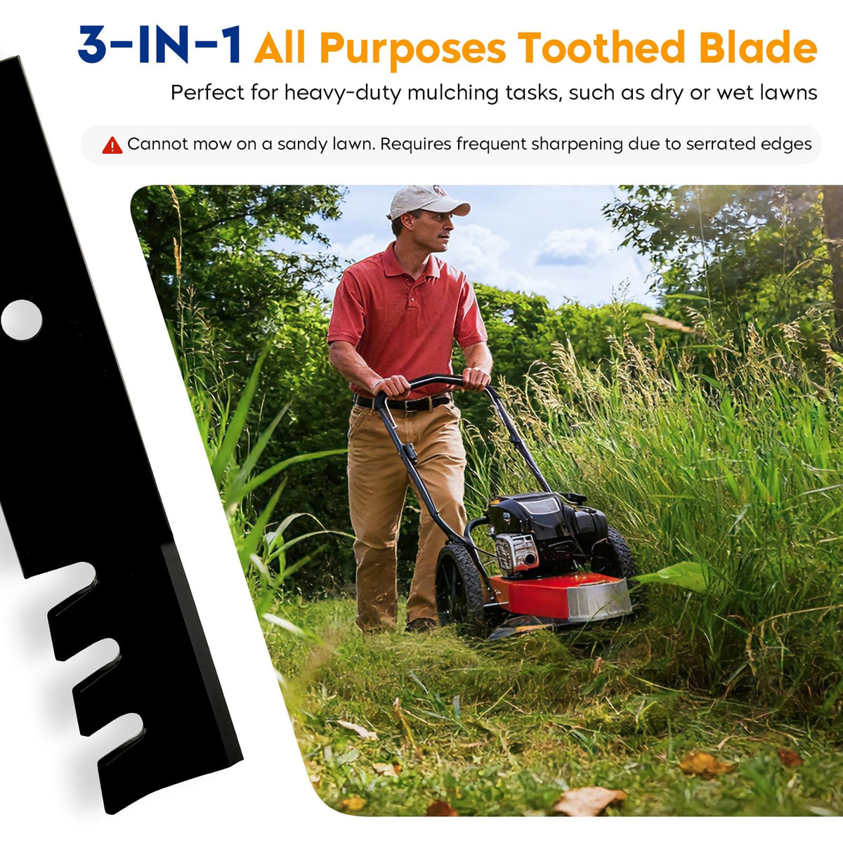Aeagle 795757 mulching blades for Hustler 48-inch decks enable smooth mowing