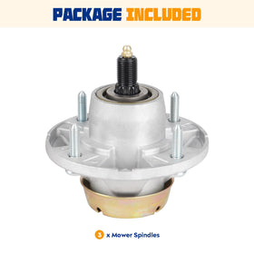 Aeagle AM144377 spindle in hand for wear inspection and planning replacement.