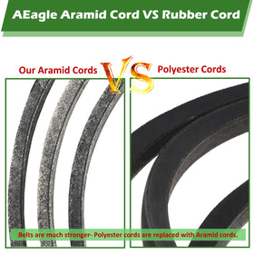 Aeagle aramid drive belt 62in for Deere mowers; reliable traction.