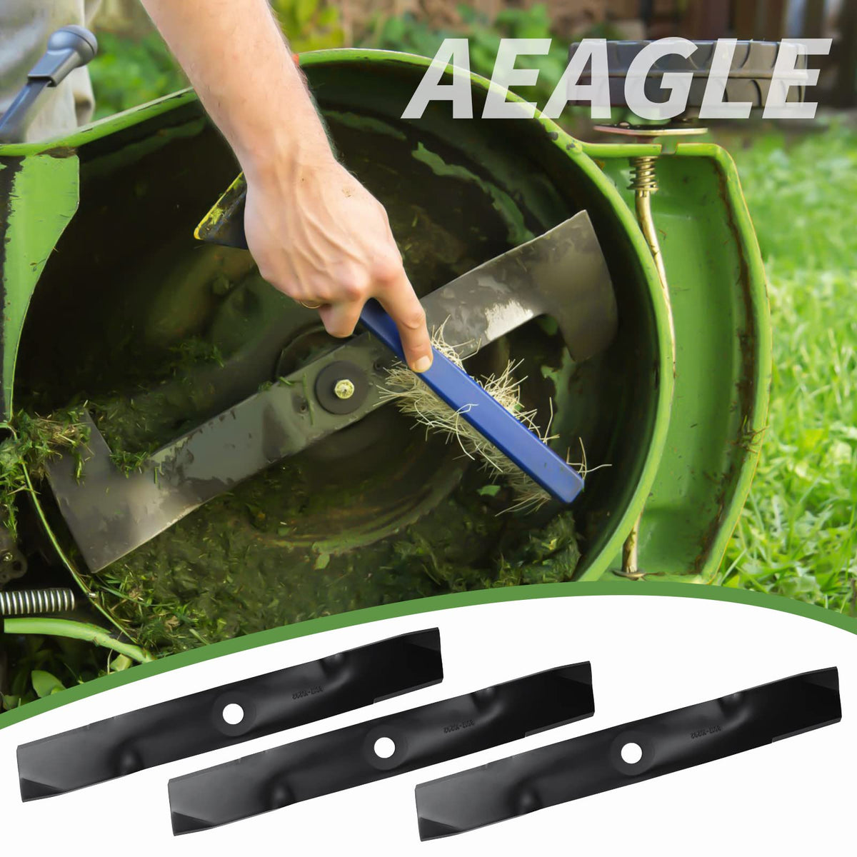 Aeagle blade black finish—durable, corrosion-resistant performance.