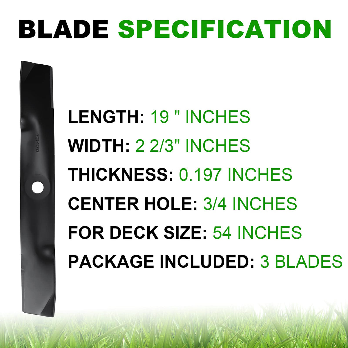 Aeagle blade edge closeup—sharp, durable cutting edge for cleaner lawns.