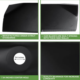 Aeagle blades compatible with John Deere models for versatile mowing.