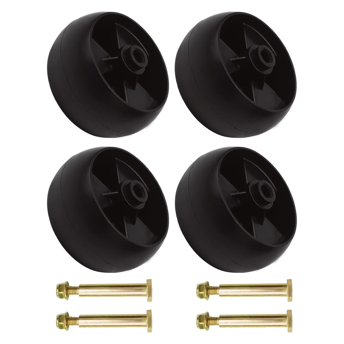 Aeagle four-pack deck wheels ready for quick mower replacement