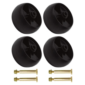 Aeagle four-pack deck wheels ready for quick mower replacement