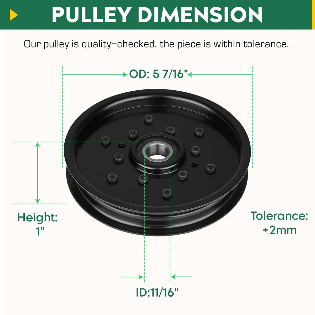Aeagle AM121602 flat idler for dependable mower belt alignment