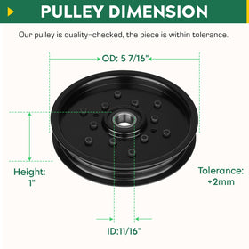 Aeagle AM121602 flat idler for dependable mower belt alignment