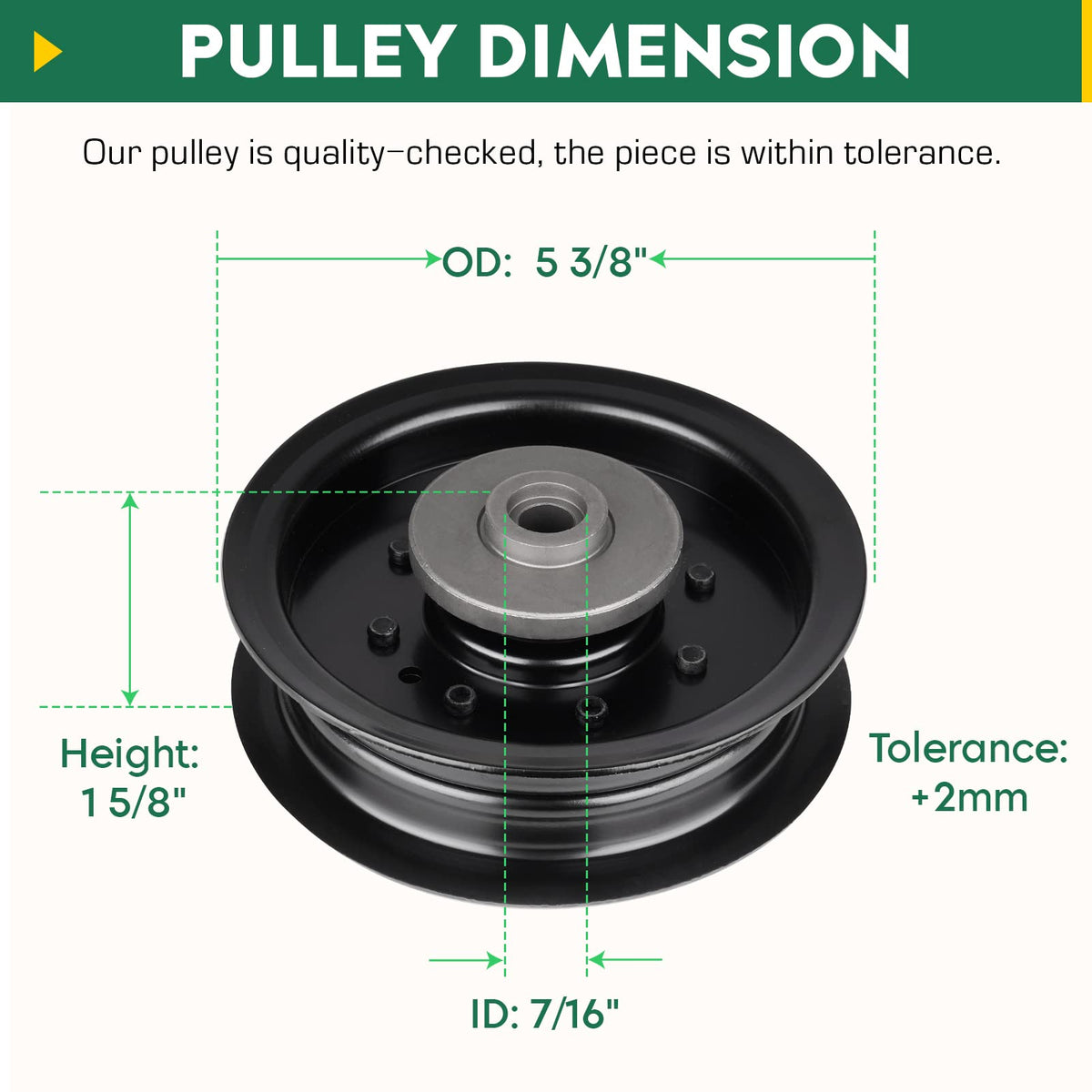 Aeagle flat idler pulley compatible with Craftsman, Husqvarna, and Poulan models