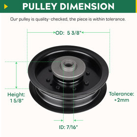 Aeagle flat idler pulley compatible with Craftsman, Husqvarna, and Poulan models