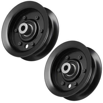Aeagle flat idler pulley on Exmark Toro 42-54 deck for smooth belt tracking