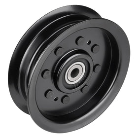 Aeagle flat idler pulley front view showing fit for mower drive systems