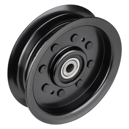 Aeagle flat idler pulley front view showing fit for mower drive systems