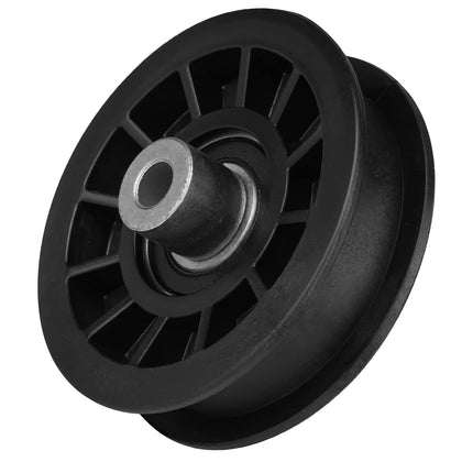 Aeagle flat idler pulley outer view highlighting durable steel construction for lawn tractors.