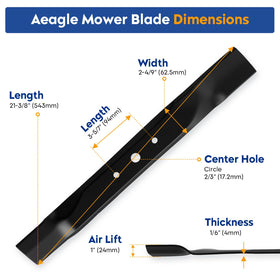 Aeagle gy20567 compatible blade for 42-inch decks enhancing mowing versatility